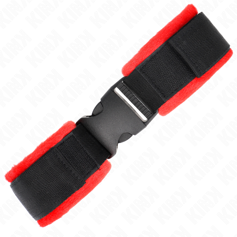 KINK - ALGEMAS EM NYLON VERMELHO/PRETO MODELO 1 AJUSTÁVEL 25-35 CM X 6 CM