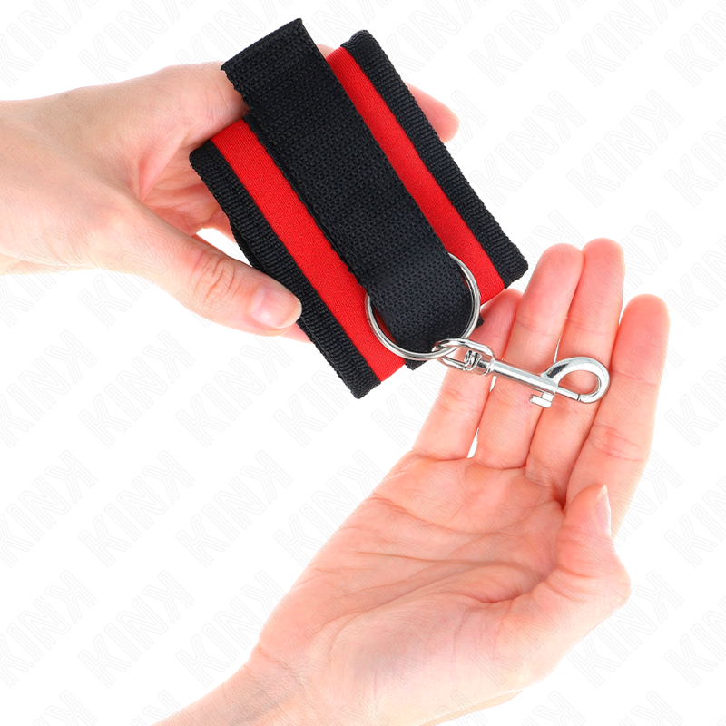 KINK - ALGEMAS EM NYLON VERMELHO/PRETO MODELO 2 AJUSTÁVEL 18-35 CM X 6 CM
