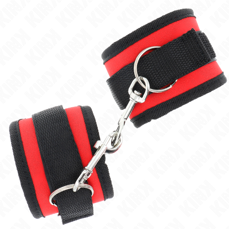 KINK - ALGEMAS EM NYLON VERMELHO/PRETO MODELO 2 AJUSTÁVEL 18-35 CM X 6 CM