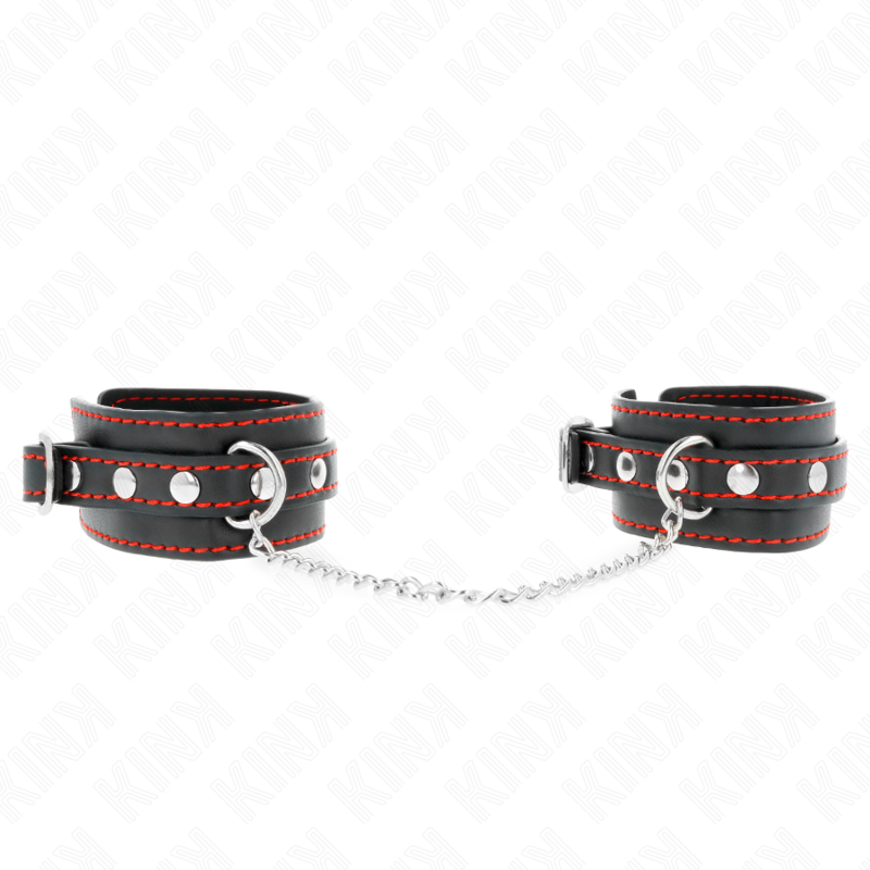 KINK - ALGEMAS PEQUENAS PRETAS COM DETALHES EM VERMELHO AJUSTÁVEL 14-24 CM X 3.5 CM
