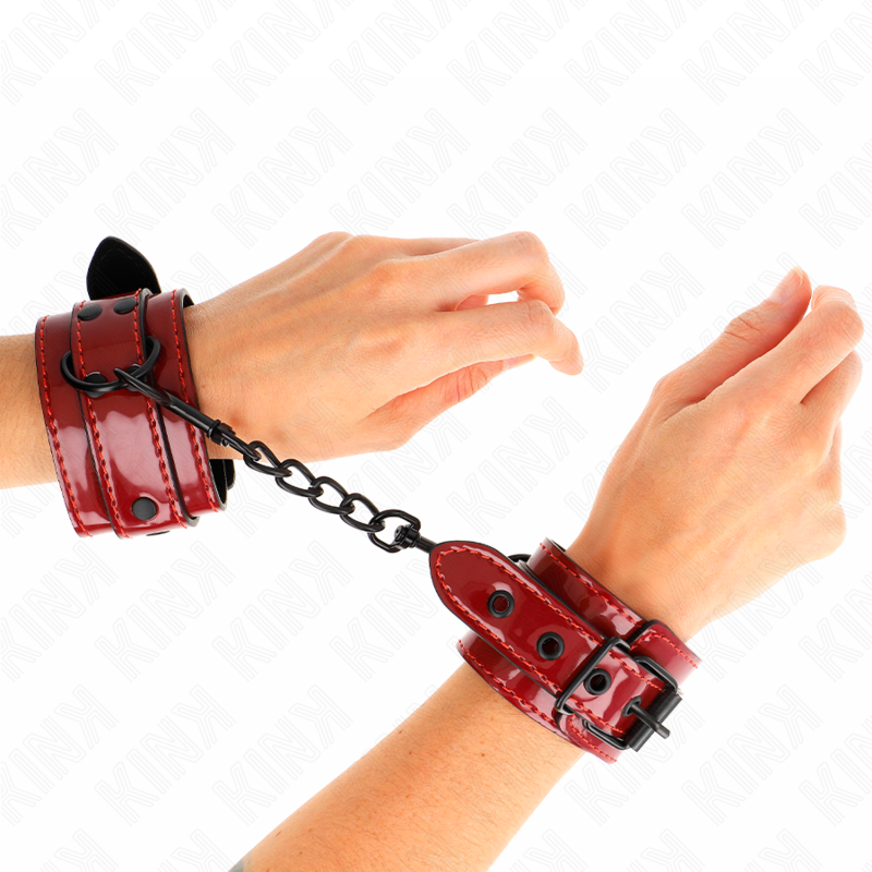 KINK - ALGEMAS DE PULSO VERMELHO ESCURO 23 X 5 CM