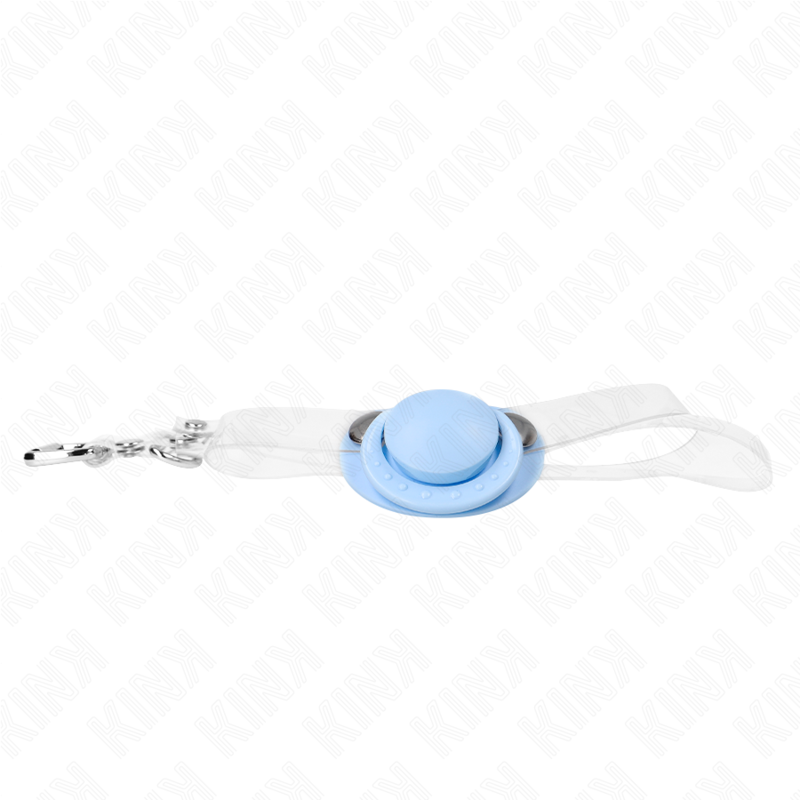 KINK - MORDAÇA FORMA DE CHUPETA 5.5 X 4 CM AZUL CELESTE AJUSTÁVEL 43-60 CM