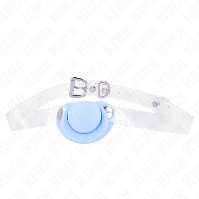 KINK - MORDAÇA FORMA DE CHUPETA 5.5 X 4 CM AZUL CELESTE AJUSTÁVEL 43-60 CM