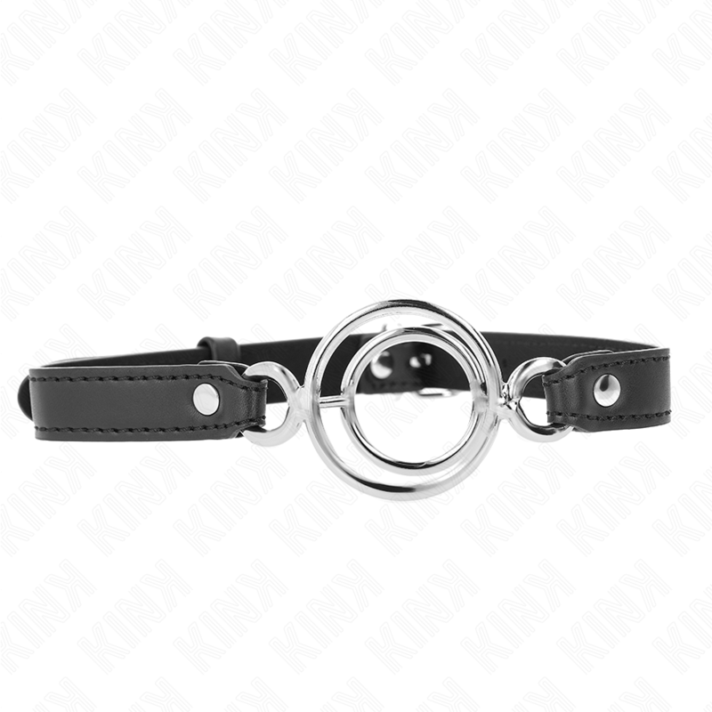 KINK - MORDAÇA COM MÚLTIPLAS JUNTAS TÓRICAS 5 CM PRETA 63 X 2.5 CM
