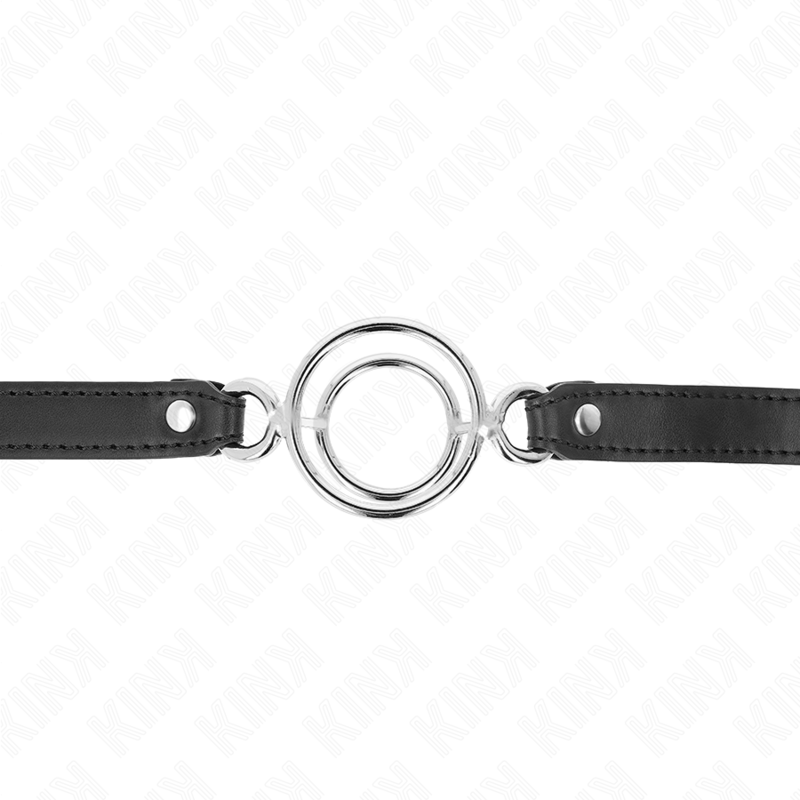 KINK - MORDAÇA COM MÚLTIPLAS JUNTAS TÓRICAS 5 CM PRETA 63 X 2.5 CM