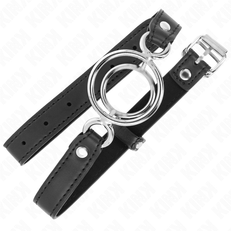 KINK - MORDAÇA COM MÚLTIPLAS JUNTAS TÓRICAS 5 CM PRETA 63 X 2.5 CM