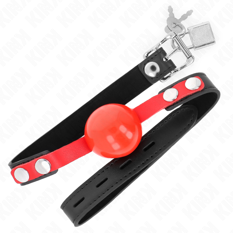 KINK - MORDAÇA COM BOLA 4 CM SUAVE EM TPE MODELO 4 60 x 2 CM AJUSTÁVEL 37-52 CM
