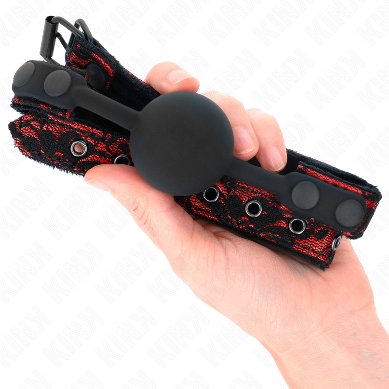 KINK - MORDAÇA COM BOLA 4 CM EM SILICONE SCANDAL MODELO 1 65 x 2 CM