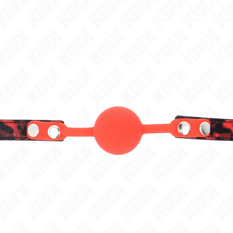 KINK - MORDAÇA COM BOLA 4 CM EM SILICONE MODELO 2 COM CADEADO 60 x 2 CM