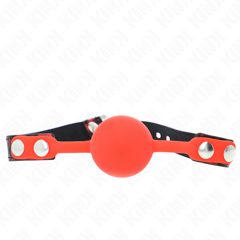 KINK - MORDAÇA COM BOLA 4 CM EM SILICONE MODELO 2 COM CADEADO 60 x 2 CM