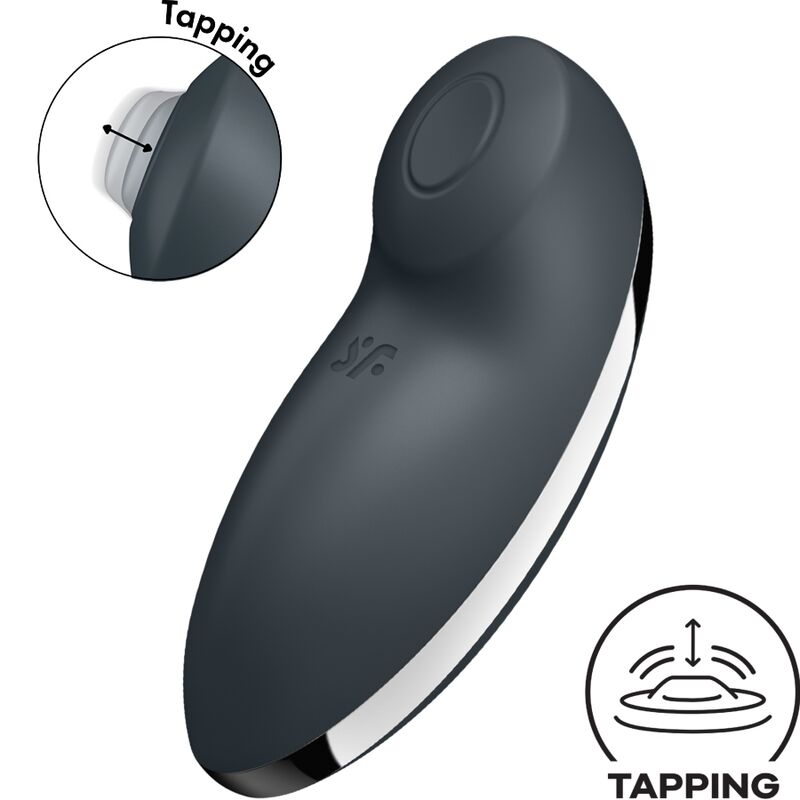 SATISFYER - TAP & CLIMAX 2 VIBRADOR & ESTIMULADOR CINZA