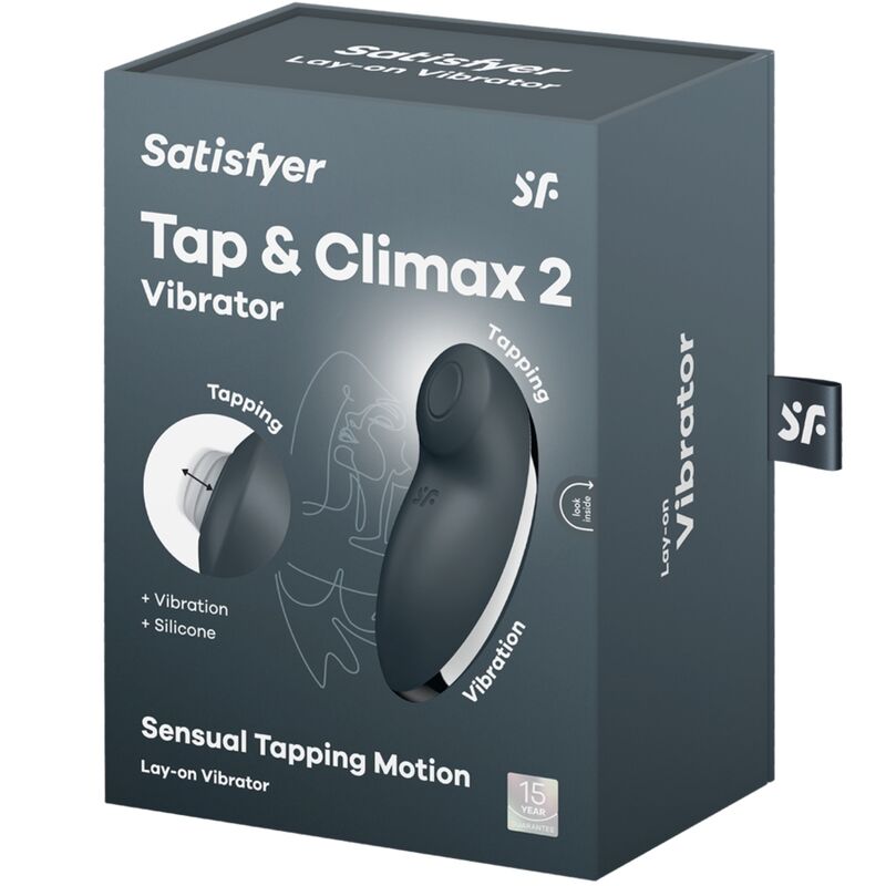 SATISFYER - TAP & CLIMAX 2 VIBRADOR & ESTIMULADOR CINZA