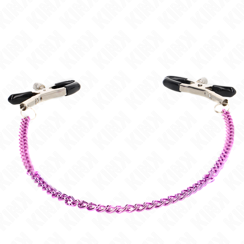 KINK - PINÇAS PARA MAMILOS COM CORRENTE VIOLETA 30 CM