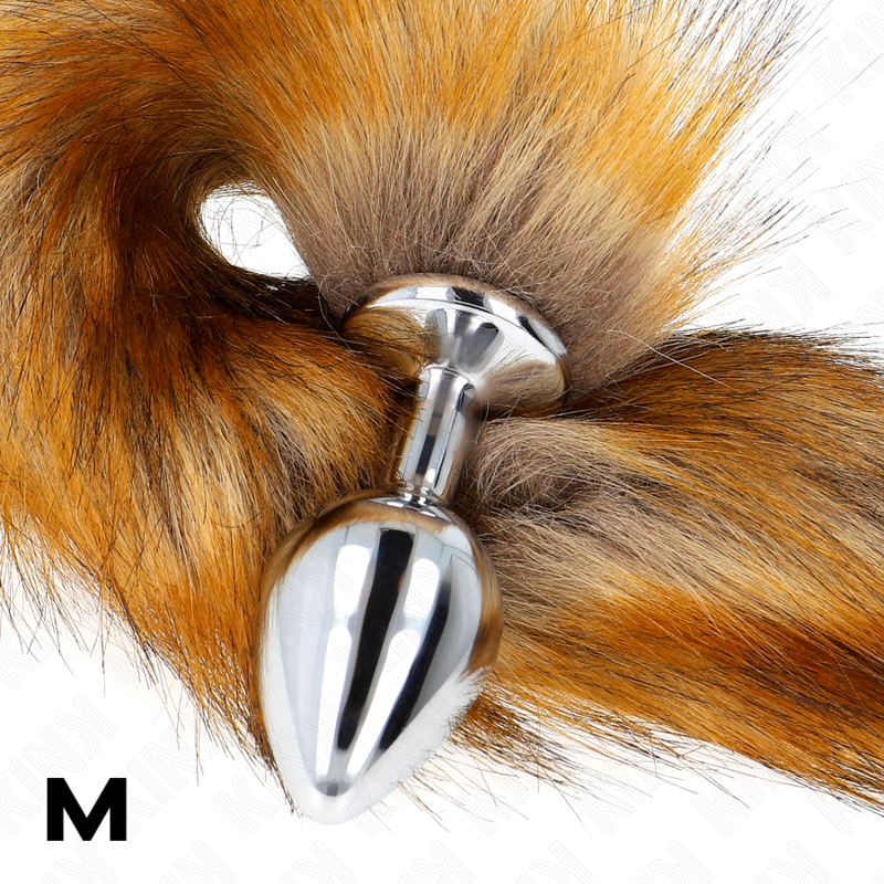 KINK - PLUG ANAL TAM. M 8 X 3.5 CM COM CAUDA SINTÉTICA 40 CM CASTANHA