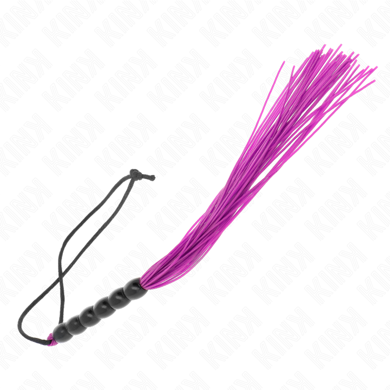 KINK - MINI CHICOTE EM SILICONE COM PEGA 6 BOLAS ROXO 26 CM