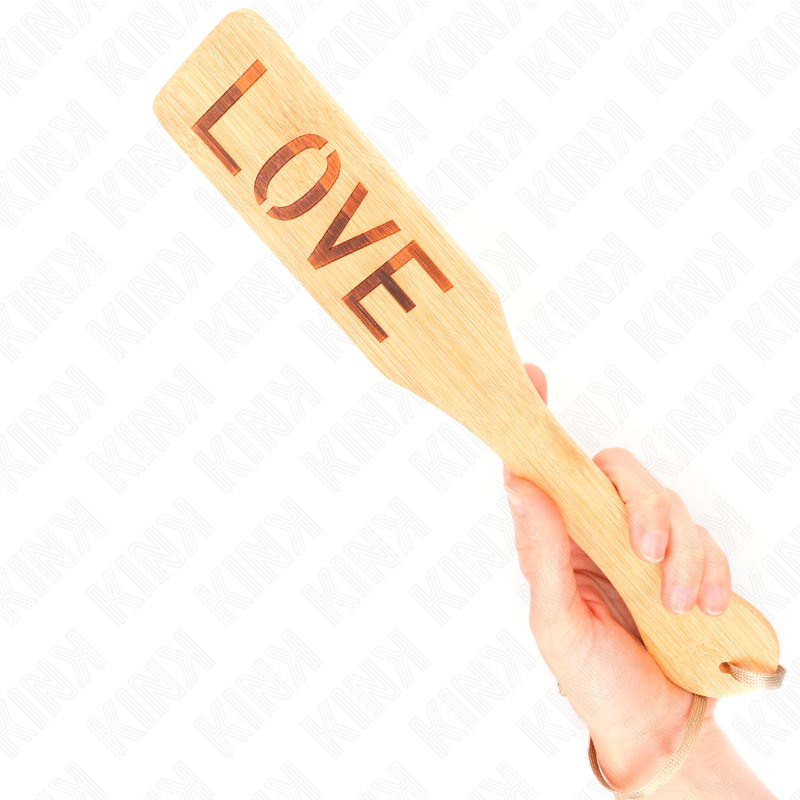 KINK - PÁ EM BAMBU PALAVRA LOVE 32 X 5.5 CM