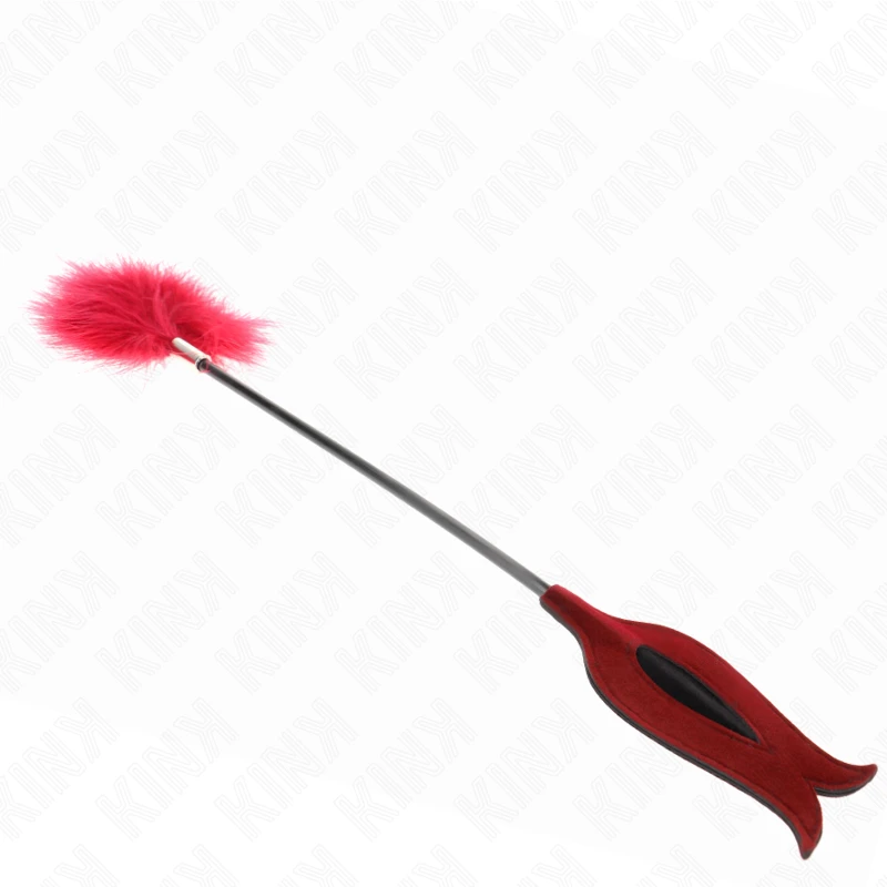 PLUMAS PARA COSQUILHAS COM PALETA EM FORMA DE ROSA 38 CM - Sex Shop Sexy