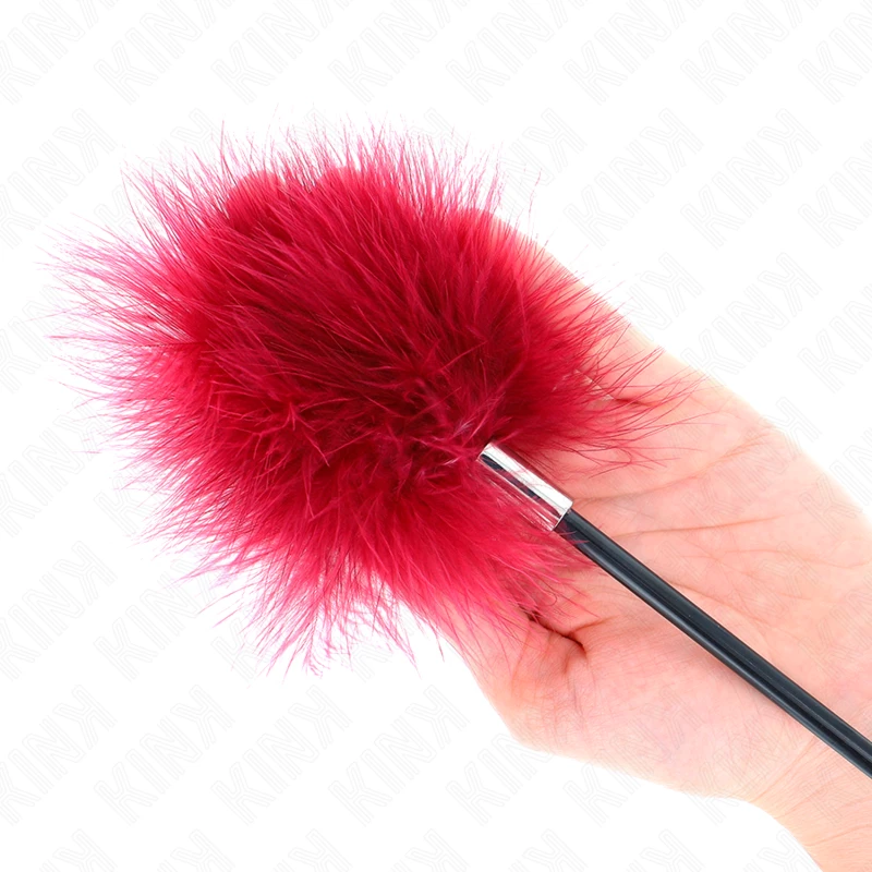 PLUMAS PARA COSQUILHAS COM PALETA EM FORMA DE ROSA 38 CM - Sex Shop Sexy