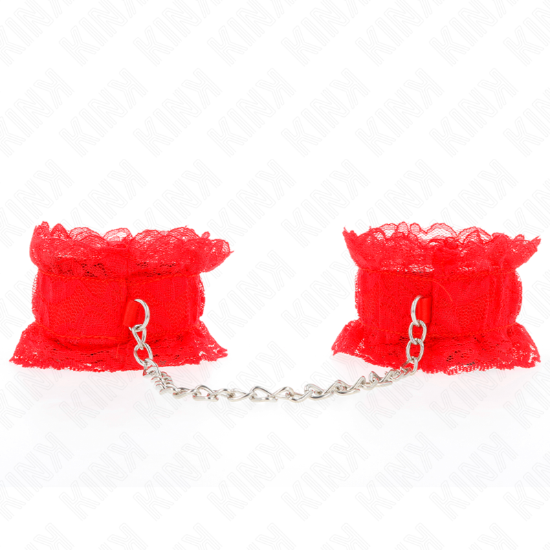 KINK - ALGEMAS ELÁSTICAS EM RENDA VERMELHAS