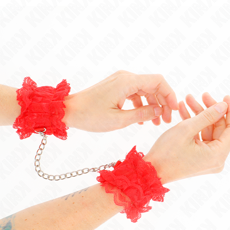 KINK - ALGEMAS ELÁSTICAS EM RENDA VERMELHAS