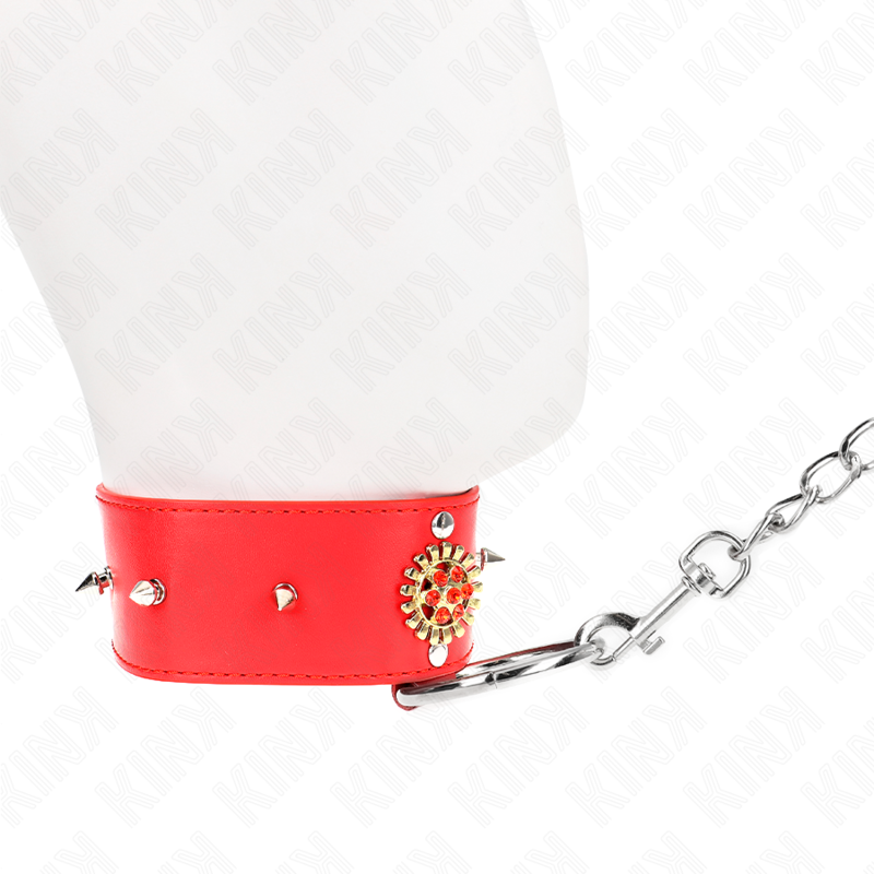 KINK - COLAR COM TRELA 65 CM COM BRILHANTES VERMELHO AJUSTÁVEL 35-51 CM X 7 CM