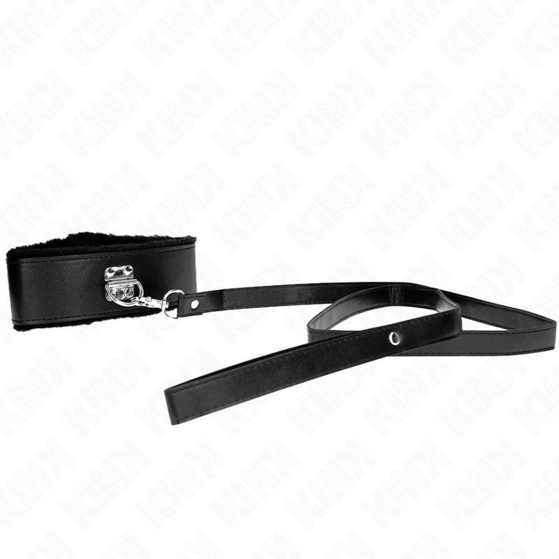 KINK - COLAR COM TRELA 116 CM COM TACHAS PRATEADAS MODELO 4 PRETO AJUSTÁVEL 40-48 CM X 6 CM