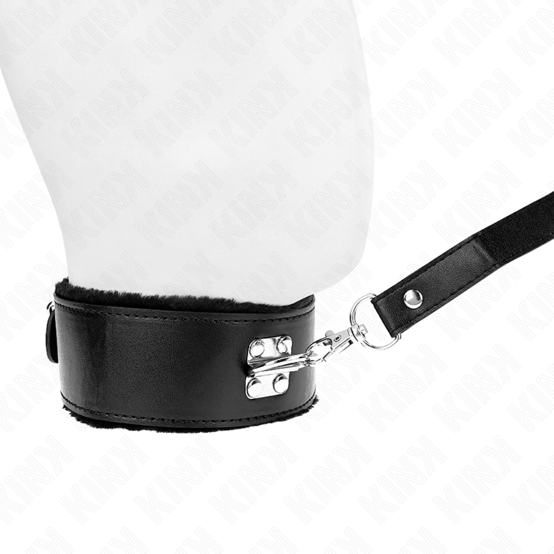 KINK - COLAR COM TRELA 116 CM COM TACHAS PRATEADAS MODELO 4 PRETO AJUSTÁVEL 40-48 CM X 6 CM