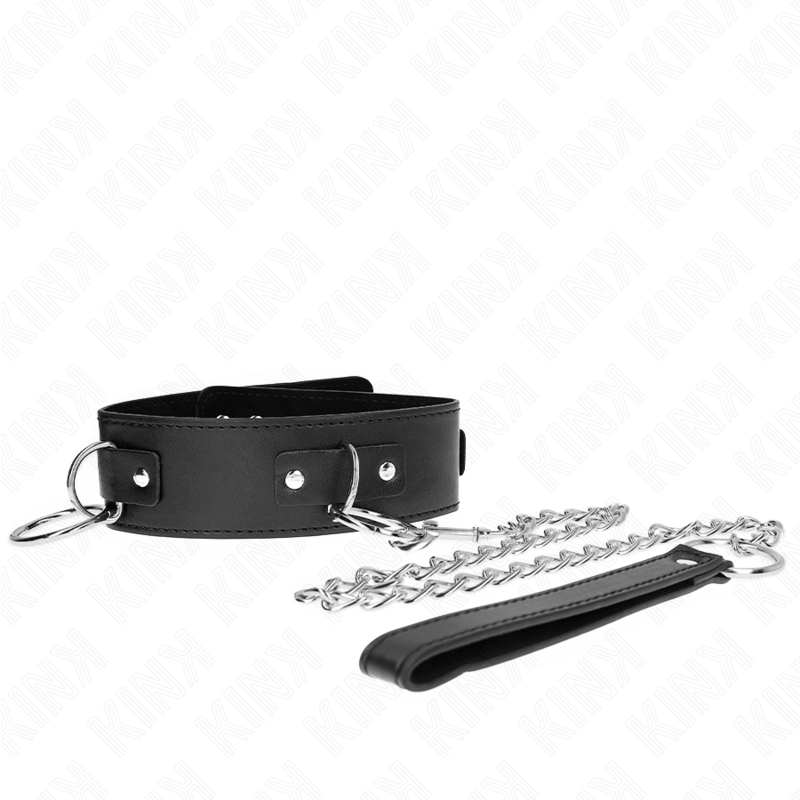 KINK - COLAR COM TRELA 65 CM COM 3 ARGOLAS MODELO 2 AJUSTÁVEL 36-43 CM X 5 CM