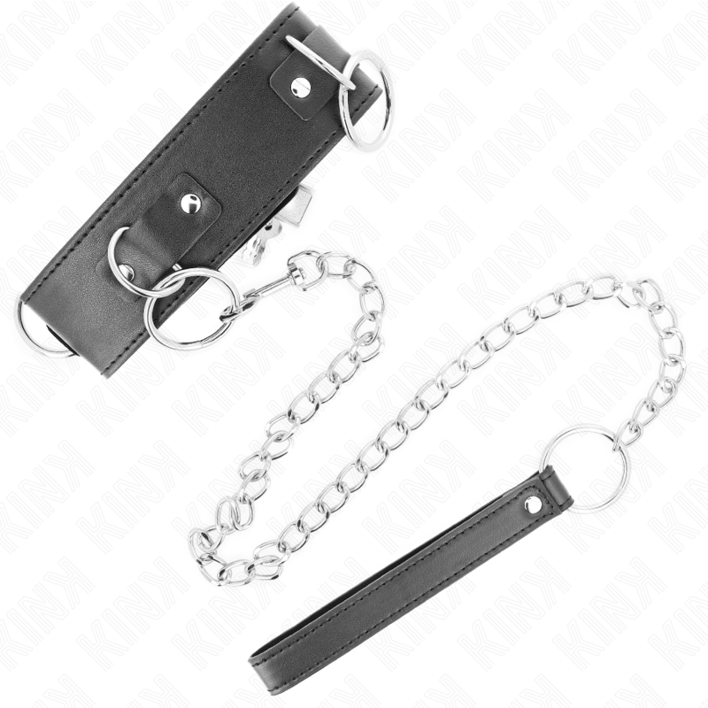 KINK - COLAR COM TRELA 65 CM COM 3 ARGOLAS MODELO 2 AJUSTÁVEL 36-43 CM X 5 CM