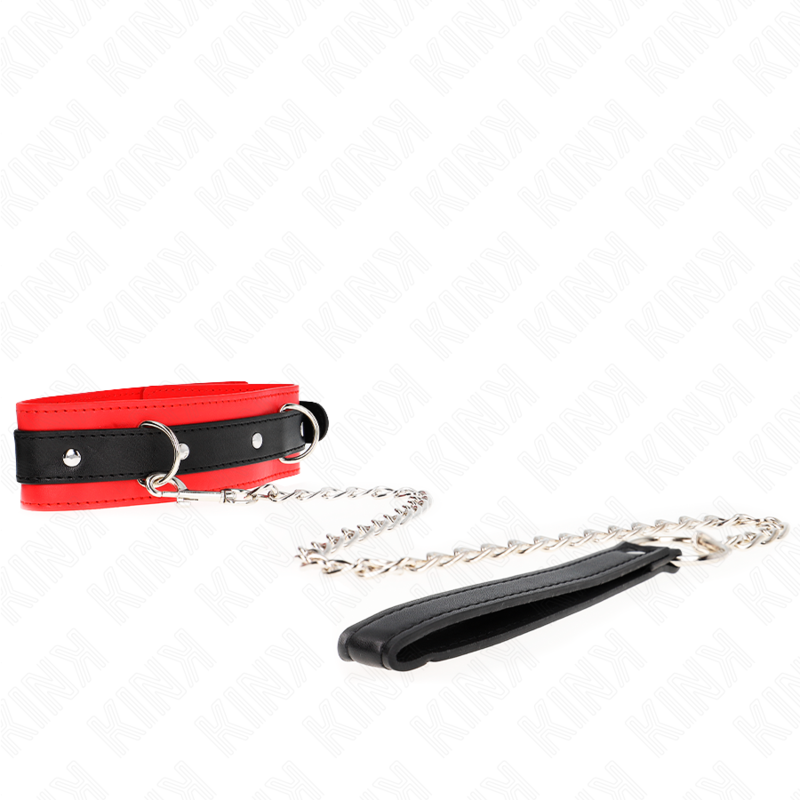 KINK - COLAR COM TRELA 65 CM MODELO BÁSICO 3 VERMELHO 53 X 5 CM