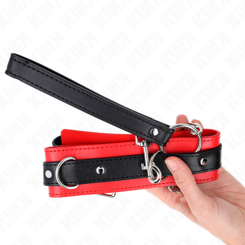 KINK - COLAR COM TRELA 65 CM MODELO BÁSICO 3 VERMELHO 53 X 5 CM