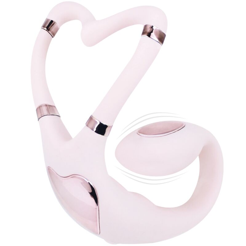 VIBRADOR PARA CASAL CONTROLADO POR APP ADRIEN LASTIC - VENUS DOUBLE CLITORIS & G-SPOT STIMULATOR FREE APP ROSA