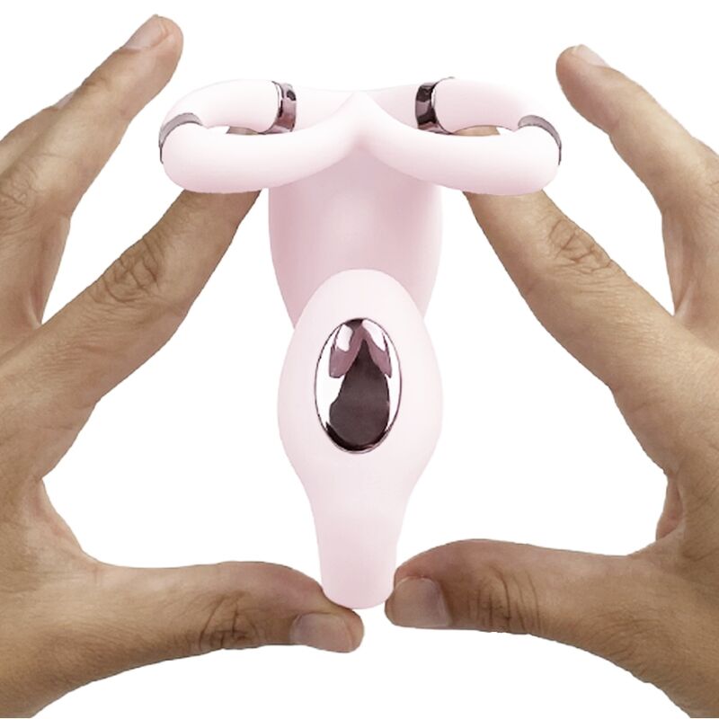 VIBRADOR PARA CASAL CONTROLADO POR APP ADRIEN LASTIC - VENUS DOUBLE CLITORIS & G-SPOT STIMULATOR FREE APP ROSA