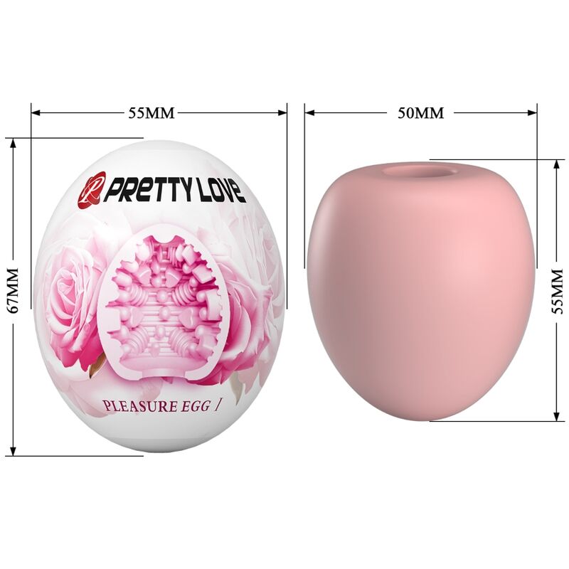 PRETTY LOVE - MASTURBADOR MASCULINO OVO ROSA