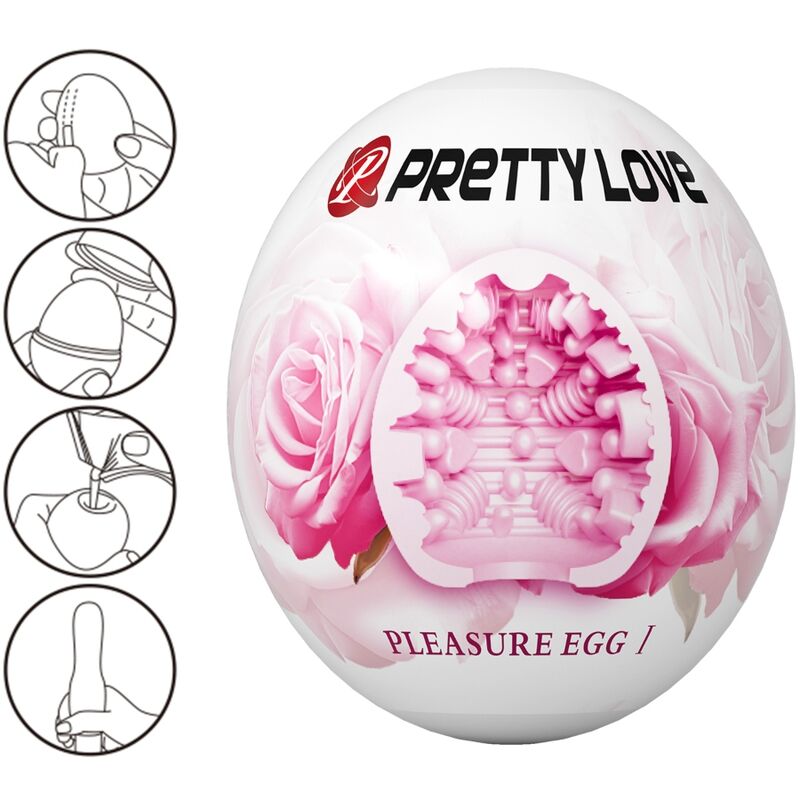 PRETTY LOVE - MASTURBADOR MASCULINO OVO ROSA