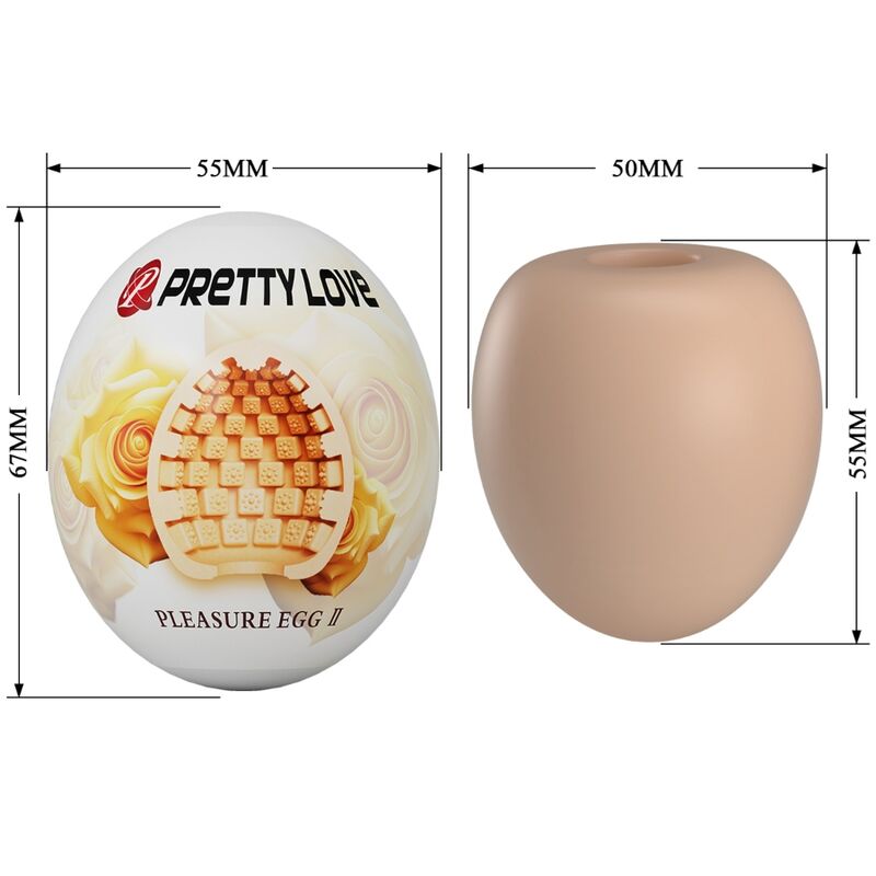 PRETTY LOVE - MASTURBADOR MASCULINO OVO NATURAL