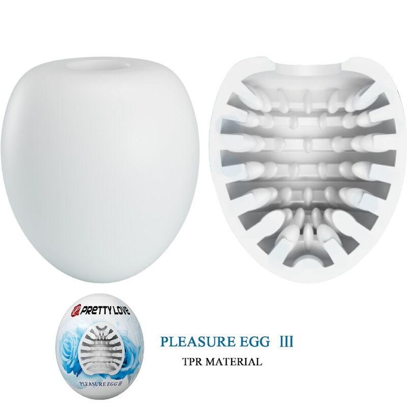 PRETTY LOVE - MASTURBADOR MASCULINO OVO BRANCO