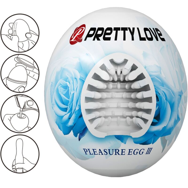 PRETTY LOVE - MASTURBADOR MASCULINO OVO BRANCO