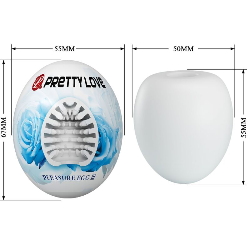 PRETTY LOVE - MASTURBADOR MASCULINO OVO BRANCO