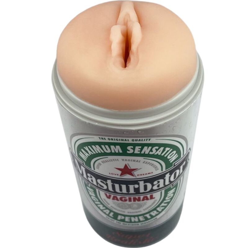 MASTURBADOR MASCULINO EM LATA COM FORMATO DE VAGINA