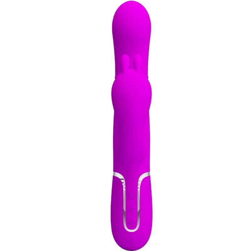 CAMMY VIBRADOR TRIPLO MULTIFUNÇÃO 4 EM 1 ROSA - Sex Shop Sexy