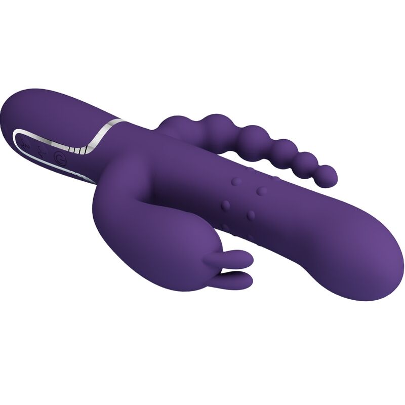 PRETTY LOVE - CAMMY TRIPLO VIBRADOR MULTIFUNÇÕES 4 EM 1 ROXO