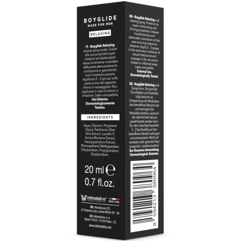 INTIMATELINE - BOYGLIDE SPRAY RELAXANTE ANAL 20 ML