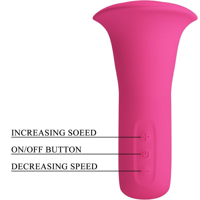 PRETTY LOVE - CLYDE ORAL VIBRATOR WITH VIBRATING TONGUE 12 PINK VIBRATIONS