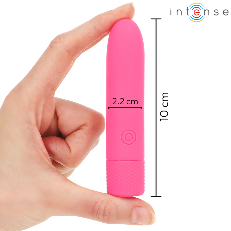 INTENSE - SYMONE BALA VIBRATÓRIA RECARREGÁVEL USB 8 VIBRAÇÕES ROSA 10X2.2CM
