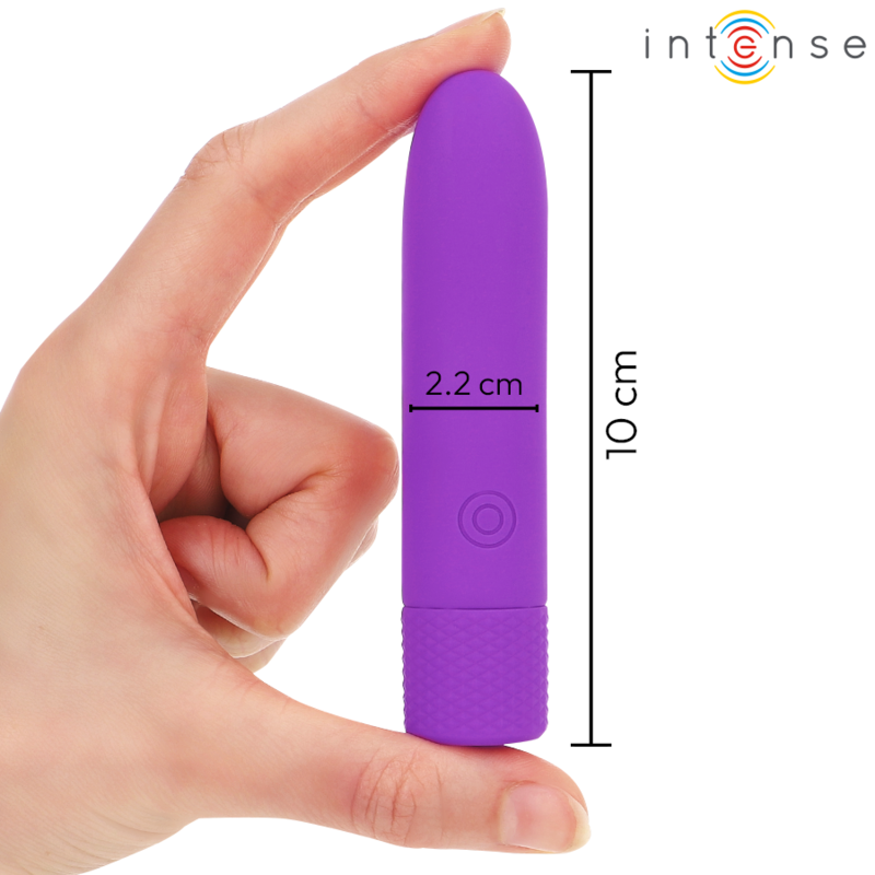 INTENSE - SYMONE BALA VIBRATÓRIA RECARREGÁVEL USB 8 VIBRAÇÕES ROXO 10X2.2CM