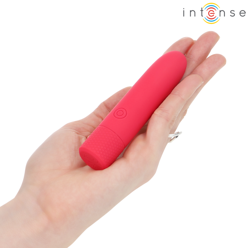 INTENSE - SYMONE BALA VIBRATÓRIA RECARREGÁVEL USB 8 VIBRAÇÕES VERMELHO 10X2.2CM