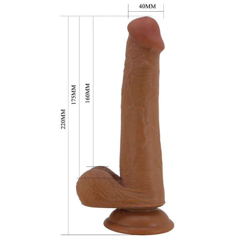 PRETTY LOVE - REALISTIC DILDO HIGH 22 CM BROWN