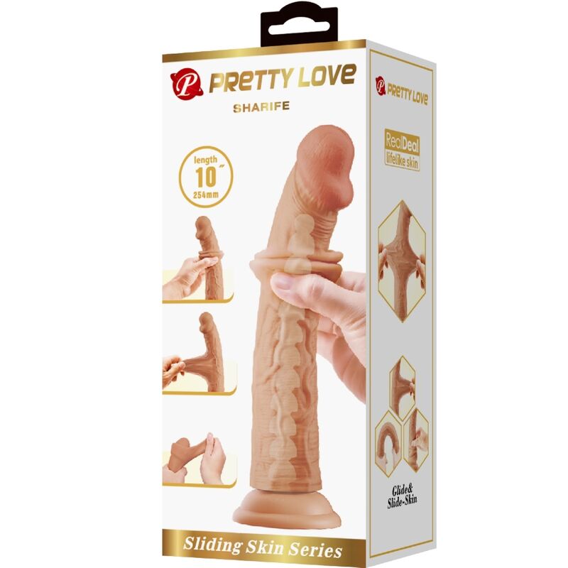 PRETTY LOVE - SHARIFE DILDO REALISTA 25 CM NATURAL