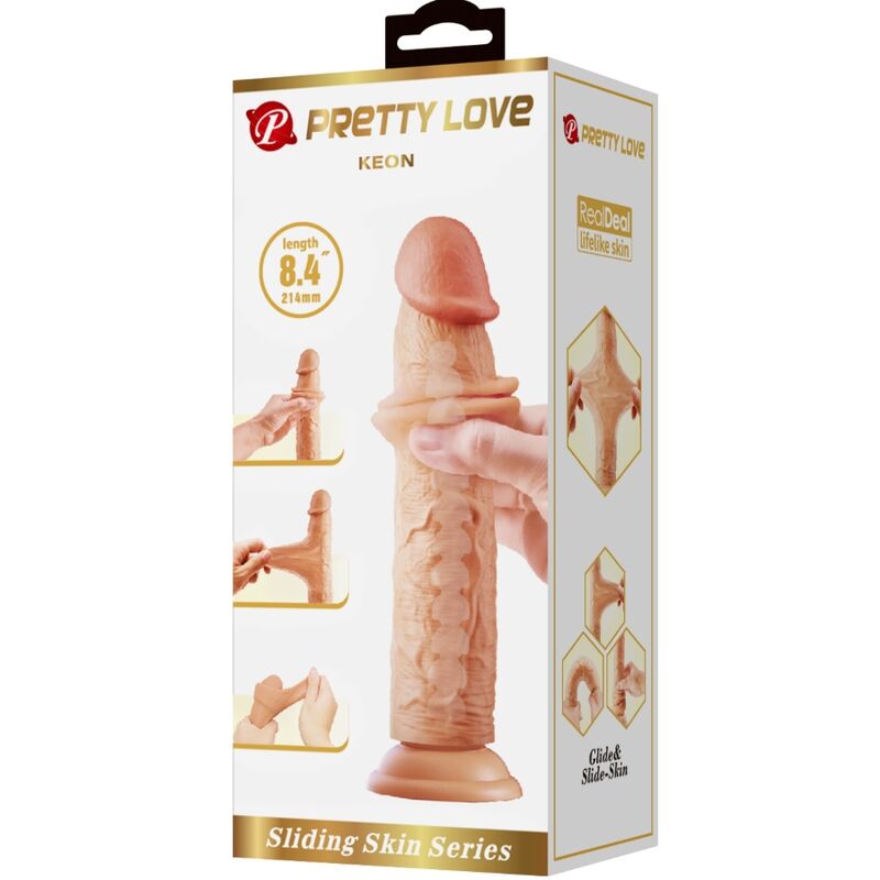 PRETTY LOVE - KEON DILDO REALISTA 21 CM CARNE